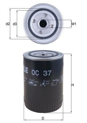 Oljefilter KNECHT OC 37 Oljefilter KNECHT OC 37