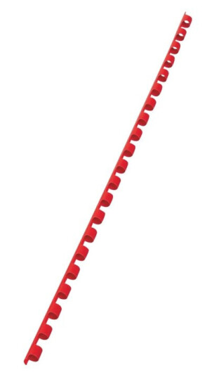 Gbc Combbind - 6 Mm - 21 Ringer - A4 210 X 297 Mm - 25 Ark - Rød - 100 Stk Plastbindekam - For P/N: 2101435 Ib271106 Ib271717