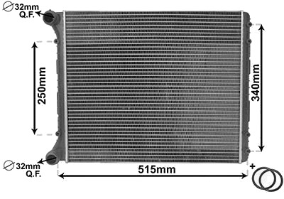 VAN WEZEL 03002220 Radiator motorkjøling