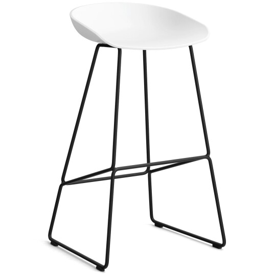 Hay AAS 38 2.0 Barstol 75 cm Rustfritt Stål Sort / Hvit Hay AAS 38 2.0 Barstol 75 cm Rustfritt Stål Sort / Hvit