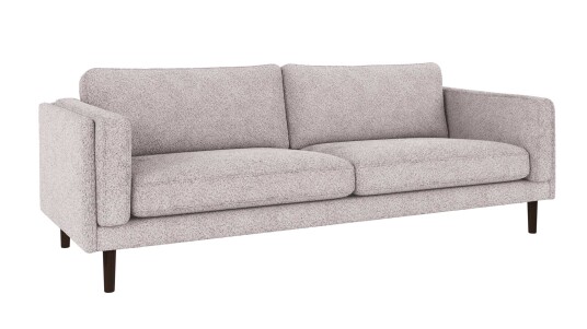 Rowico Home Braden 3 seters sofa Lys grå Anna 15 Brun eikben
