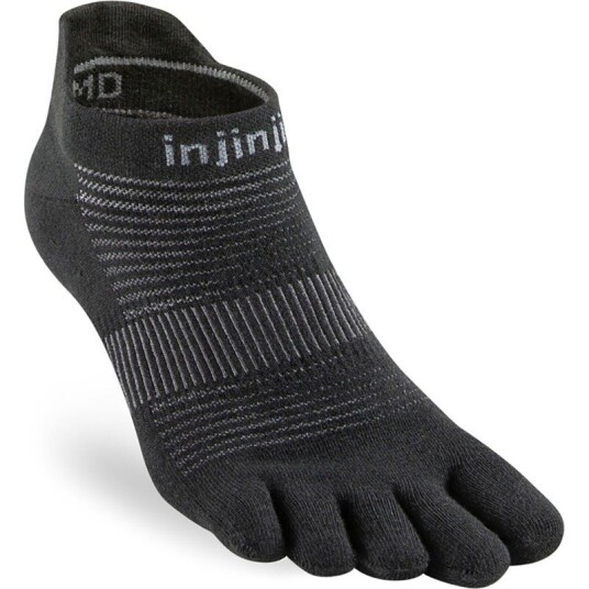 Injinji Run Lightweight No-Show Black Black M