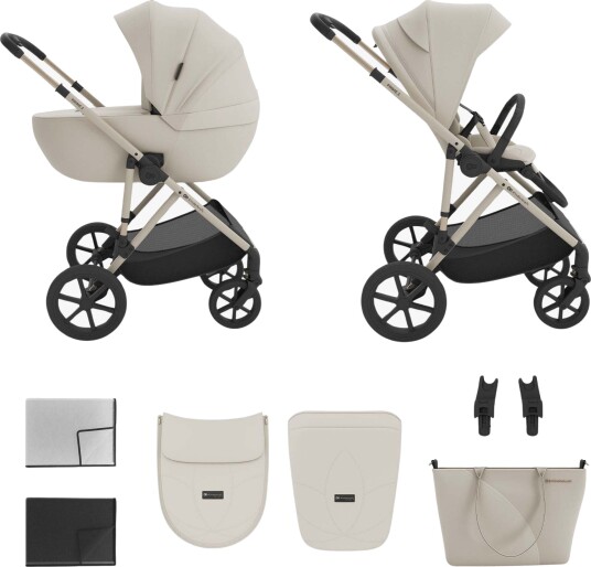 Kinderkraft Prime 3 2-i-1 Duovogn, Sand Dune