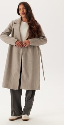 ONLY Onlalvilda Life Wrap Coat Otw Simply Taupe Detail:melange L