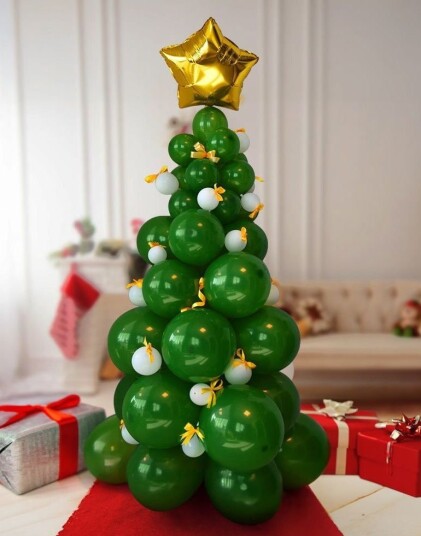 Stort Juletre Ballongbuesett 66 Ballonger Stort Juletre Ballongbuesett 66 Ballonger