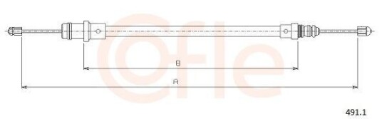 Tautrekk, håndbremse COFLE 92.491.1 Tautrekk, håndbremse COFLE 92.491.1