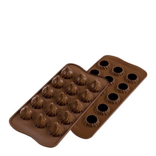 Silikomart   Choco Flame silikonform for praliner 2,7x2,8 cm 15 stk