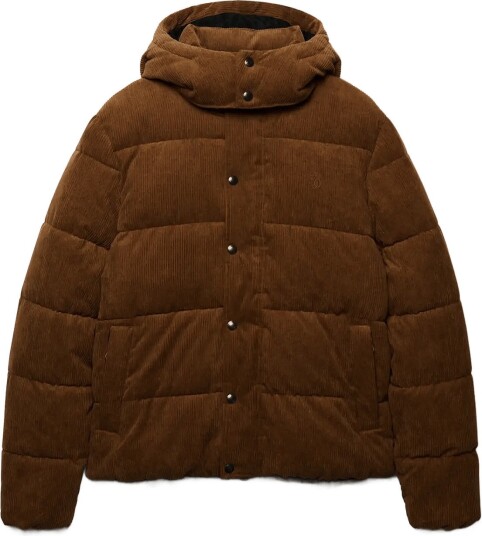 Superdry Premium Hood Cord Puffer Jkt DARK TOBACCO BROWN S Superdry Premium Hood Cord Puffer Jkt DARK TOBACCO BROWN S