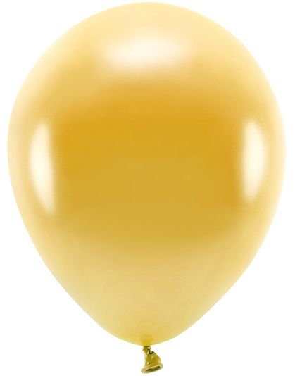 10 stk 30 cm Økologiske Gullfarget Metallisk Ballonger