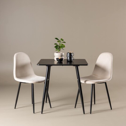 Spisegruppe Venture Home Polar 75 med 2 stk Polar Stoler Fløyel