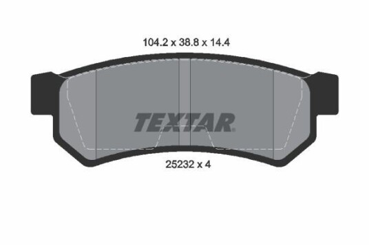 Bremseklosser TEXTAR 2523201 Bremseklosser TEXTAR 2523201