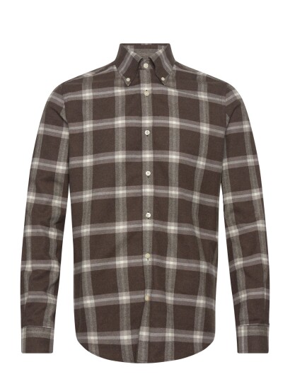 Morris Soft Lama Shirt Classic Fit Brown S Morris Soft Lama Shirt Classic Fit Brown S