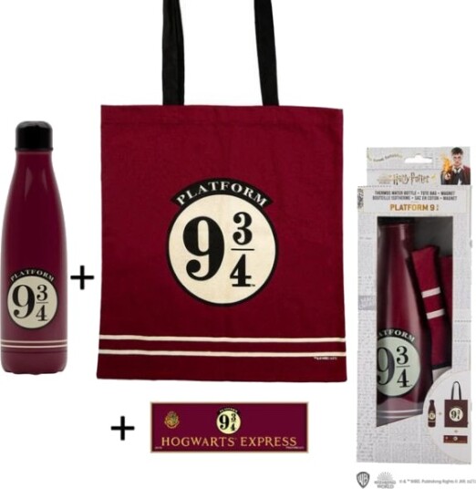 Cinereplicas Harry Potter Gaveeske med handlenett, flaske og magnet ??? Platform 9 3/4 Cinereplicas Harry Potter Gaveeske med handlenett, flaske og magnet ??? Platform 9 3/4