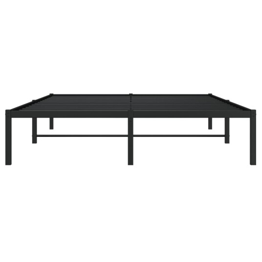 vidaXL Sengeramme i metall svart 140x190 cm 8721012304581