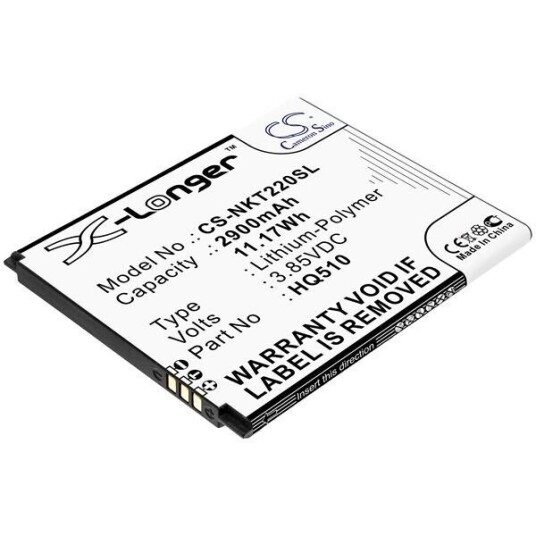 Nokia 2.2 batteri (2900 mAh 3.85 V, Sort) Nokia 2.2 batteri (2900 mAh 3.85 V, Sort)