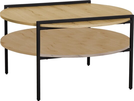 Sofabord HOME4YOU Hedvig 80x80x45 cm ask/svart - Ask / svart