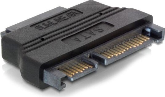 DELOCK adapter SATA+ström 15+7 - Slim SATA+ström 7+6 ha-ho svart DELOCK adapter SATA+ström 15+7 - Slim SATA+ström 7+6 ha-ho svart