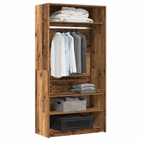  Garderobe gammelt tre 100x50x200 cm konstruert tre 8721158628077