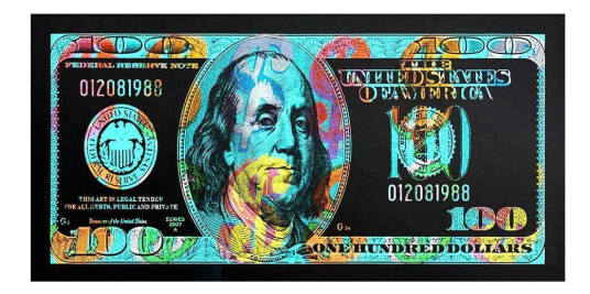 Lerretsposter, 50 x 100 cm - 100 Dollar - Nr. 3