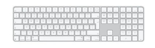Apple Magic Tastatur med Touch ID og Numerisk Tastatur - Trådløs - USB-C - Hvit Apple Magic Tastatur med Touch ID og Numerisk Tastatur - Trådløs - USB-C - Hvit