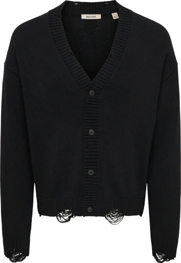 ONLY & SONS Onstune Ds Crop Cardigan Knit   Black   L