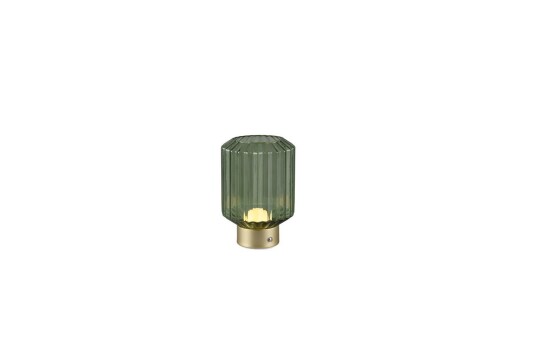 Trio Lighting Bordlampe Lord Matt messing/grønn