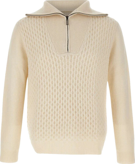 Paolo Pecora Herre Strikkevarer Beige L,