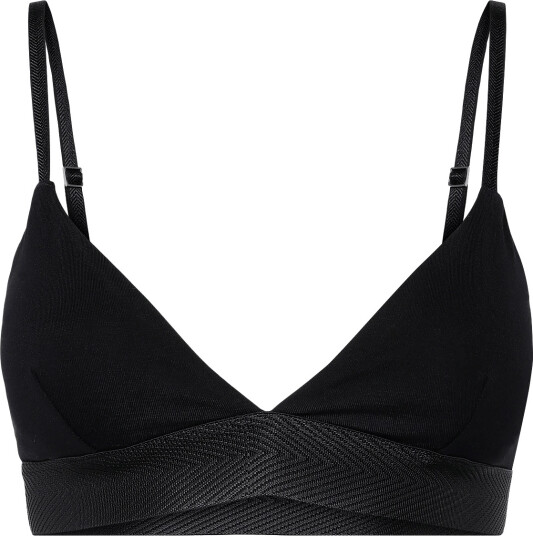 CDLP Lyocell Triangle Bralette   Black   Black   M