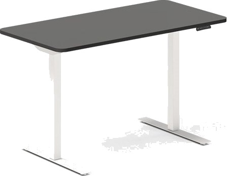 Hæve-Sænkebord Dna, Antracit 1200X600 Mm 2-Ben/Hvid