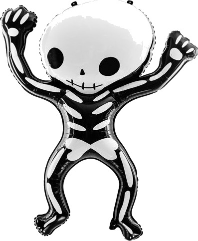 PartyDeco Folieballong Skjelett Boo!