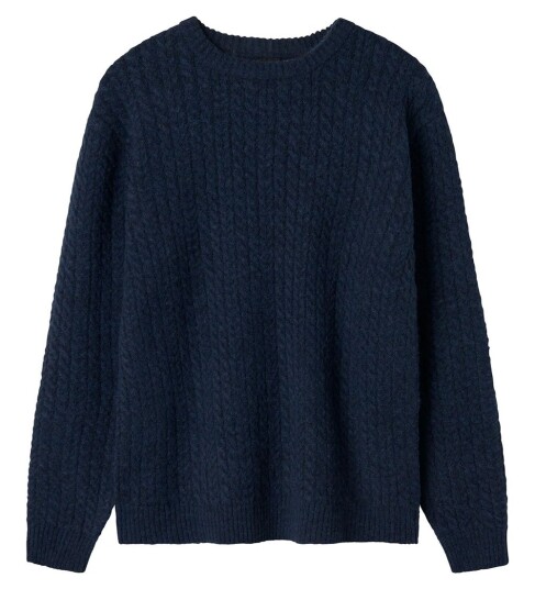 LMTD Nlmkave Ls O Neck Knit Navy 134 140 LMTD Nlmkave Ls O Neck Knit Navy 134 140