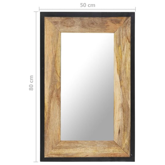 vidaXL Speil 80x50 cm heltre mango vidaXL Speil 80x50 cm heltre mango