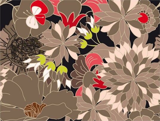 Fototapet Floral Design Gray 300x231 - Artgeist sp. z o. o.