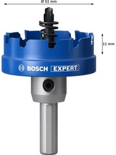 Bosch 51mm Hulsav for Rustfritt Stål med Karbidteknologi