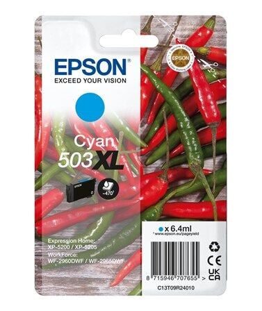 Epson 503XL - XL - cyan - original - ink cartridge - Blekkpatron Blå
