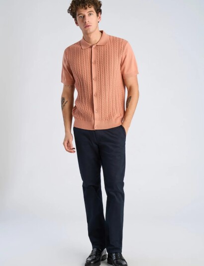 Lindbergh Knitted S/S Cable Cardigan Pink L Lindbergh Knitted S/S Cable Cardigan Pink L