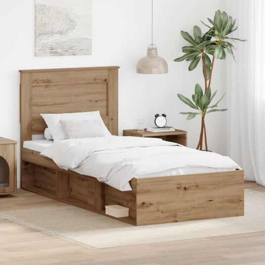  Sengestamme Kunstnerisk Eik 75 x 190 cm Massiv furu