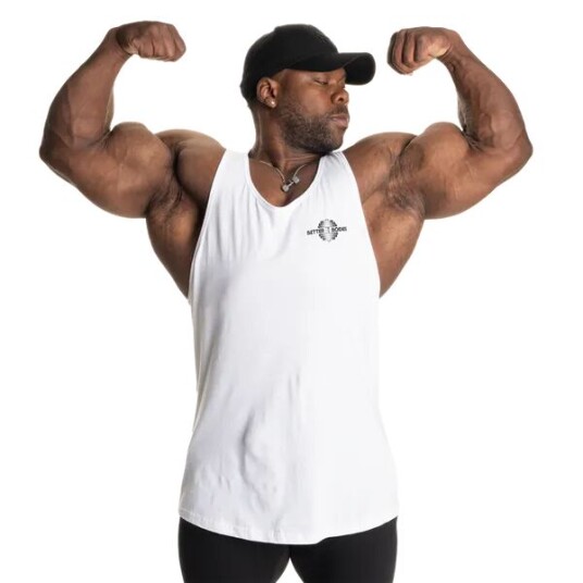 BETTER BODIES MEN Better Bodies Essential T-back V2, hvit singlet BETTER BODIES MEN Better Bodies Essential T-back V2, hvit singlet