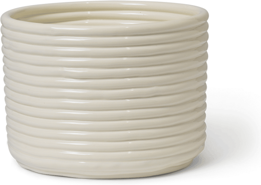 Ferm Living Corduroy krukke Ø20x15 cm Off white