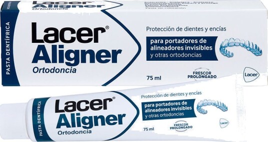 Ortodontisk tannkrem Aligner & tannregulering LACER Aligner Ortodoncia 75 ml.