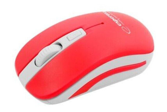 Esperanza URANUS - mouse - 2.4 GHz - white red - Mus - Optisk - 4 - Hvit