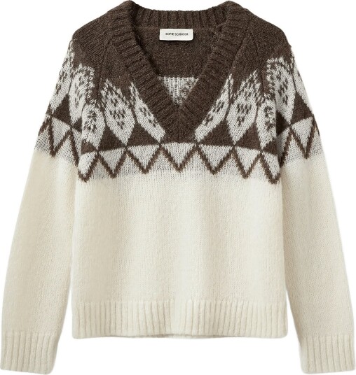 Sofie Schnoor Allegrasw V Neck Knit Sweater   Cream   M
