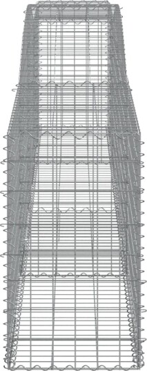 vidaXL Gabionkurver buede 8 stk 400x50x80/100 cm galvanisert jern