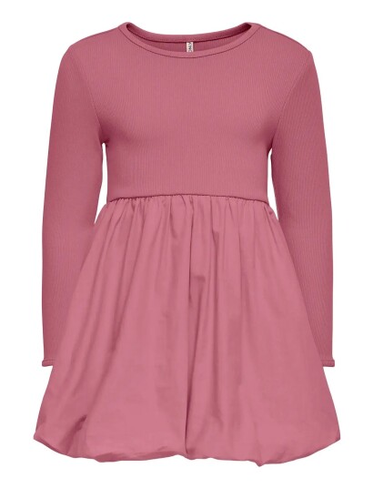 Kids Only Kmgtrinny Sld Ls Bal Dress Jrs Noos Pink 110