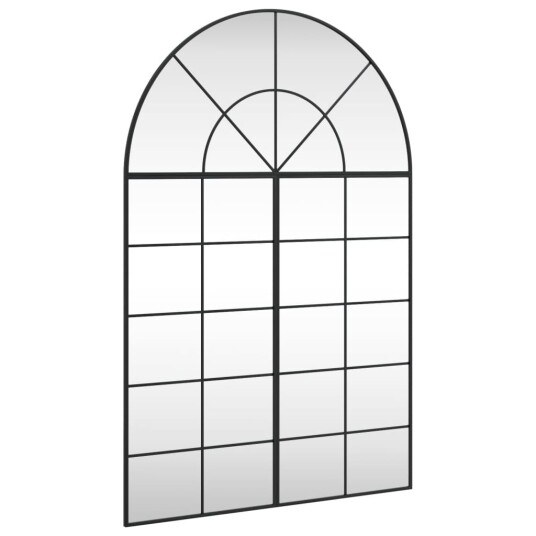 Veggspeil svart 100x150 cm buet jern Veggspeil svart 100x150 cm buet jern