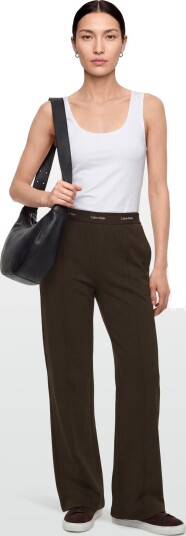 Calvin Klein Jeans Terry Logo Waistband Track Pant Brown XXS