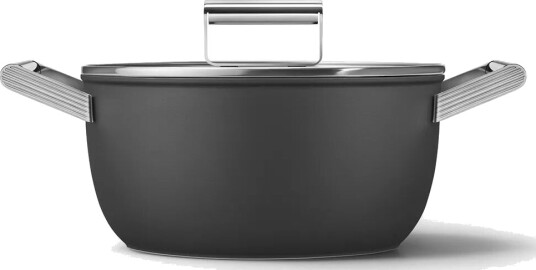 SMEG 50's style gryte keramisk Ø24 cm Black SMEG 50's style gryte keramisk Ø24 cm Black