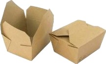 Takeaway Æske 400 Ml 90X90x52mm Karton Med Biocoating Brun,8 Ps X 50 Stk/Krt