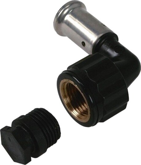 Henco Pres Vinkel 90° Pvdf 63 Mm X 2" Pres/Indvendig Gevind