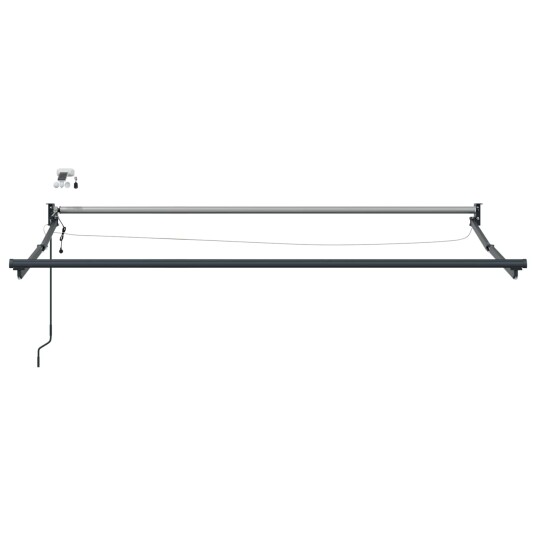 Elektrisk uttrekkbar markiseramme Antrasitt 3 x 2,5 m Aluminium